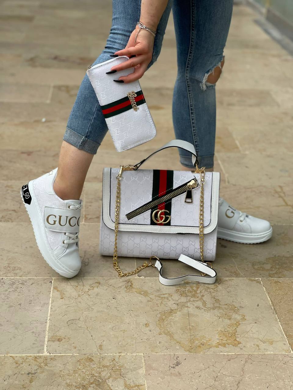 GG band sneaker bag set