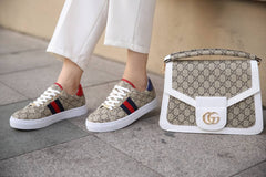 GG women sneakers bag set