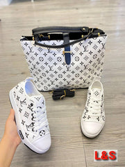 Sneaker bag set with LV mark on it