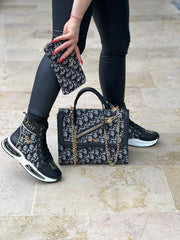 boot style sneaker bag and wallet set