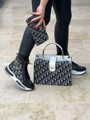 boot style sneaker bag and wallet set