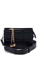 Black Women's Square Patterned Crossbody Bag